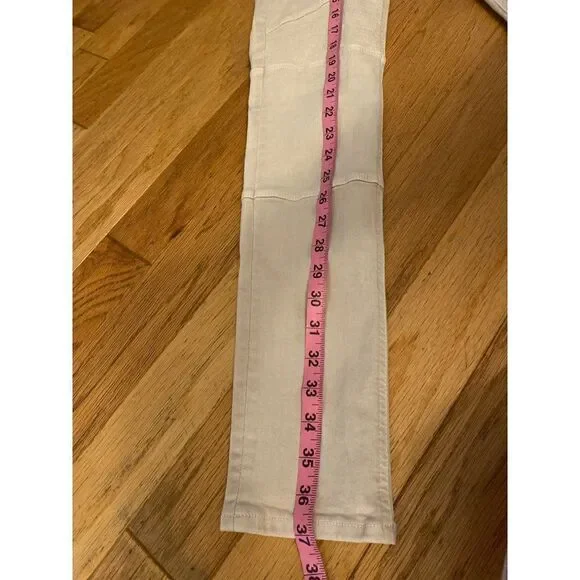 All Saints, women's cream colored biker fit cotton blend skinny jeans size W29 - Picture 11 of 11